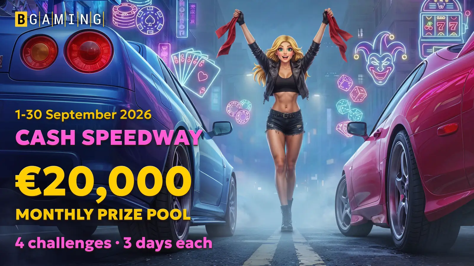 BGaming Network Challenges: Cash Speedway - €20,000 across four stages in September